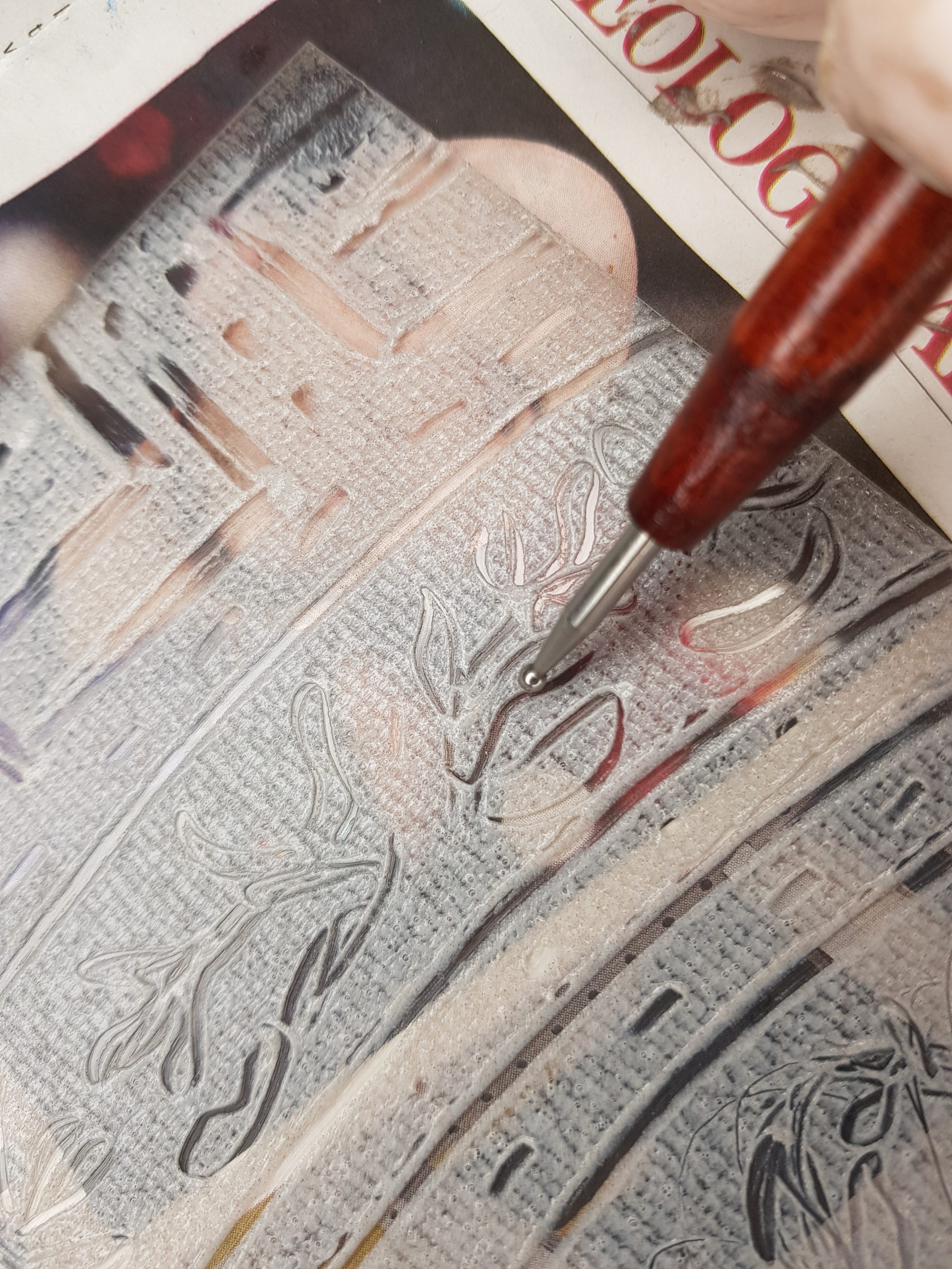 Alix morel Estampe Gravure au Carborundum