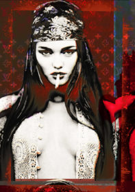 Sohan Street composition digital imprimé sur plaque aluminium et acrylique de Vanessa Paradis