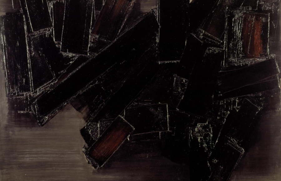 des gouttes mystérieuses sur les toiles de Pierre Soulages